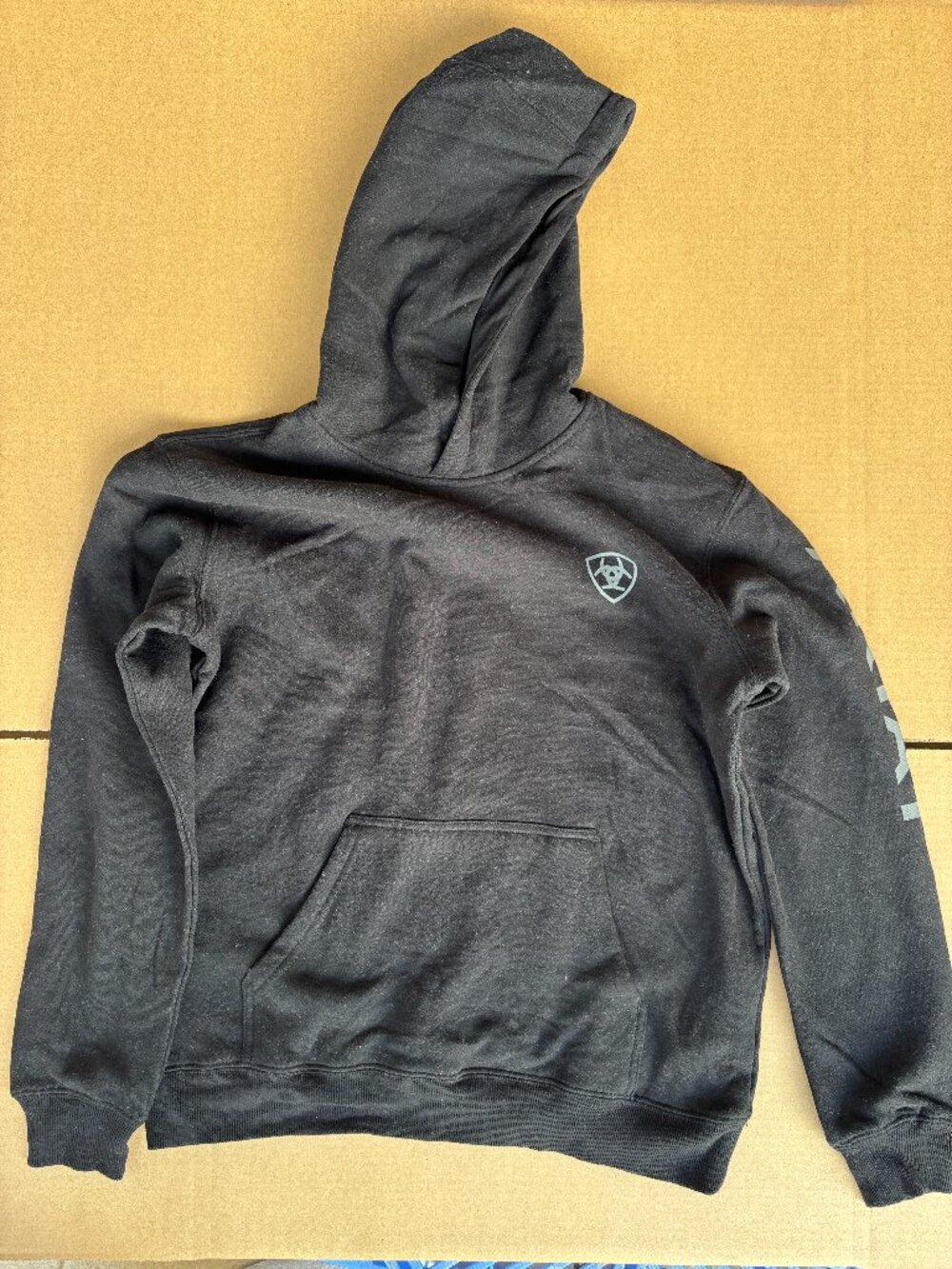 Ariat Kids Gray Logo Hoodie Pullover Sweatshirt Western NWOT | Youth K016B7/78